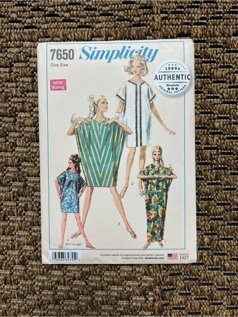 Simplicity 7650 Sewing Pattern Kite Dress 3 Lengths Uncut Factory Folded